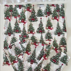 Handcrafted Festive Christmas Tree Napkins Set